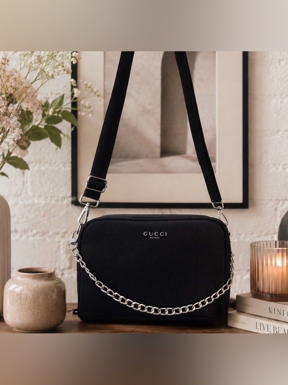 Gucci Black Parfums Bag GWP item NWOT